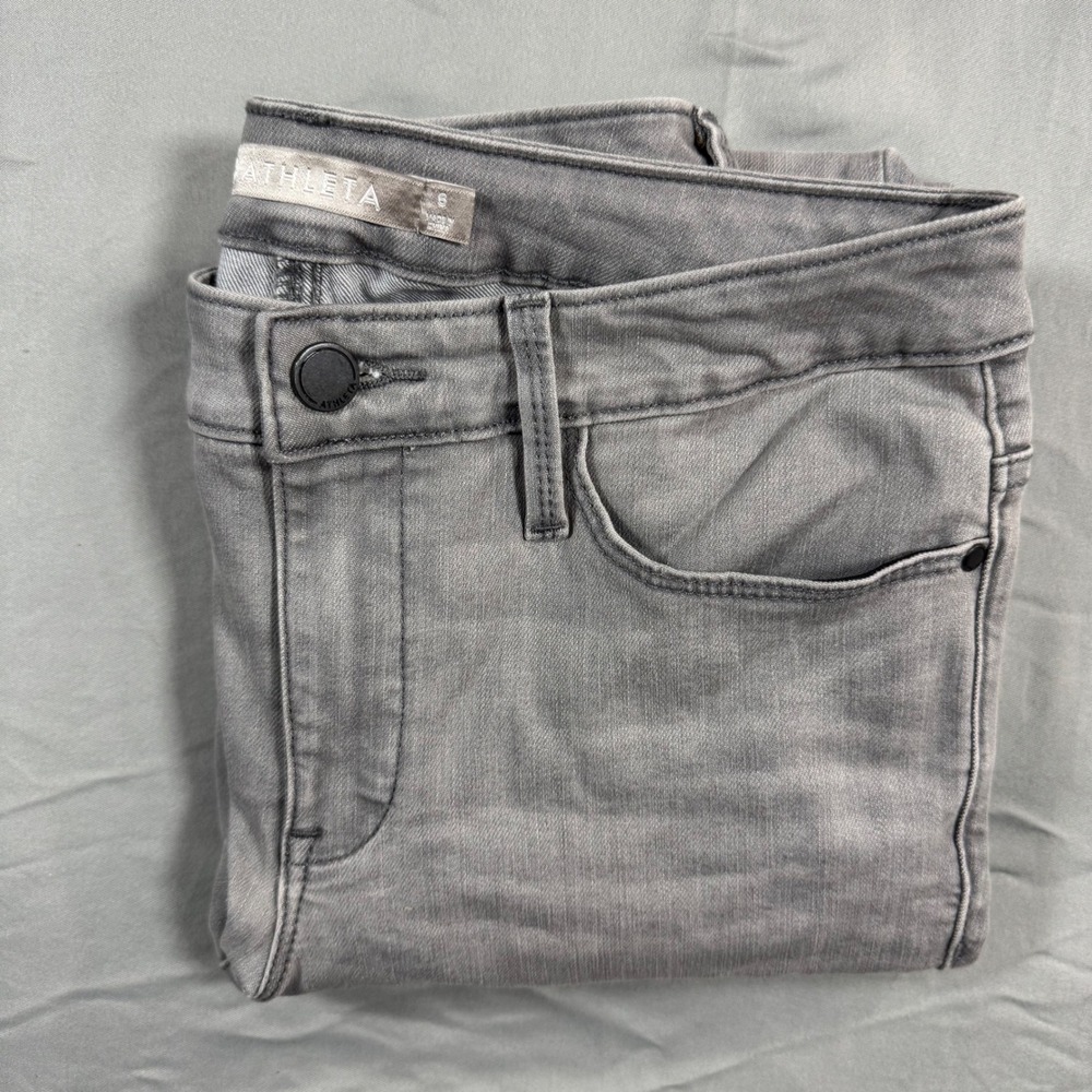Athleta Gray Wash‎ Skinny Jeans Pants Women's 6 Cotton Blend Stretch
